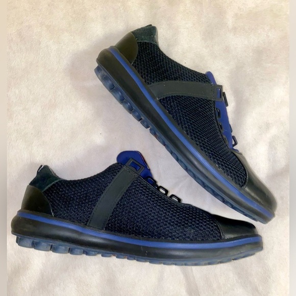 Camper Black and Blue Mesh Slip-On Shoes - Picture 8 of 8